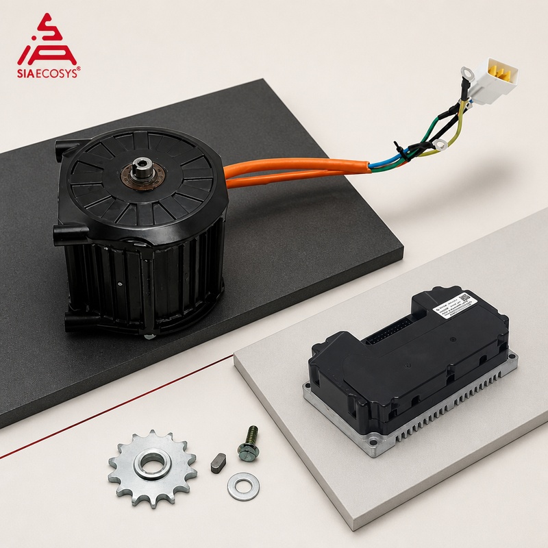 محرك QSMOTOR D120C-45 بقدرة 15 - مراجعة Electric Motorcycle Conversion Kit 72V وسعره