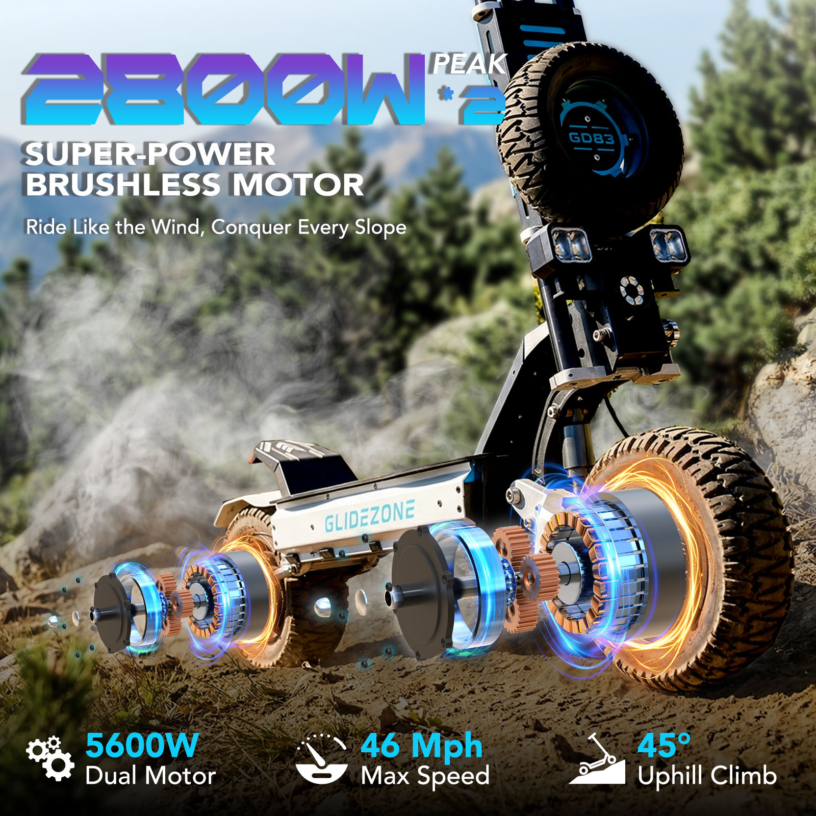 سكوتر كهربائي للطرق الوعرة OBA - مراجعة 60V 5600W Dual Motor Electric Scooter وسعره