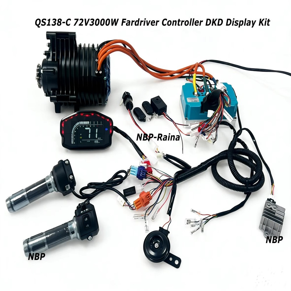 مجموعة محرك كهربائي مركزي 72 ف - مراجعة Mid Drive Motor Kit 72V 3000W وسعره